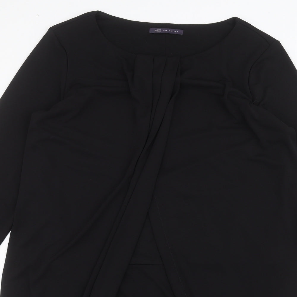 Marks and Spencer Womens Black   Basic Blouse Size 14