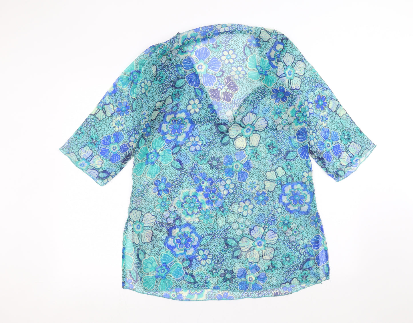 Papaya Womens Blue   Basic Blouse Size 12