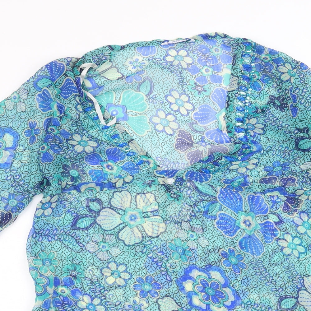 Papaya Womens Blue   Basic Blouse Size 12