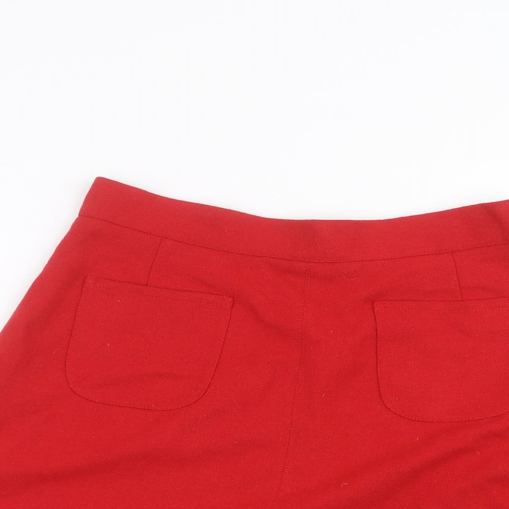 Monsoon Womens Red   A-Line Skirt Size 10
