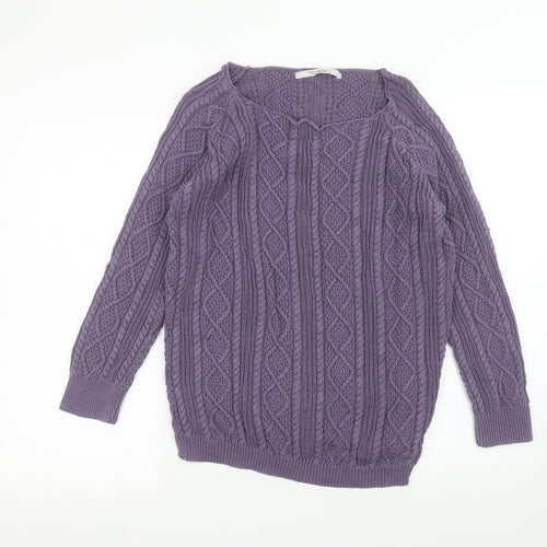 Tru Womens Purple   Pullover Jumper Size L