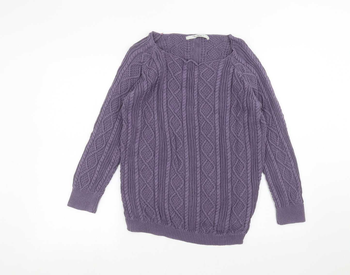 Tru Womens Purple   Pullover Jumper Size L