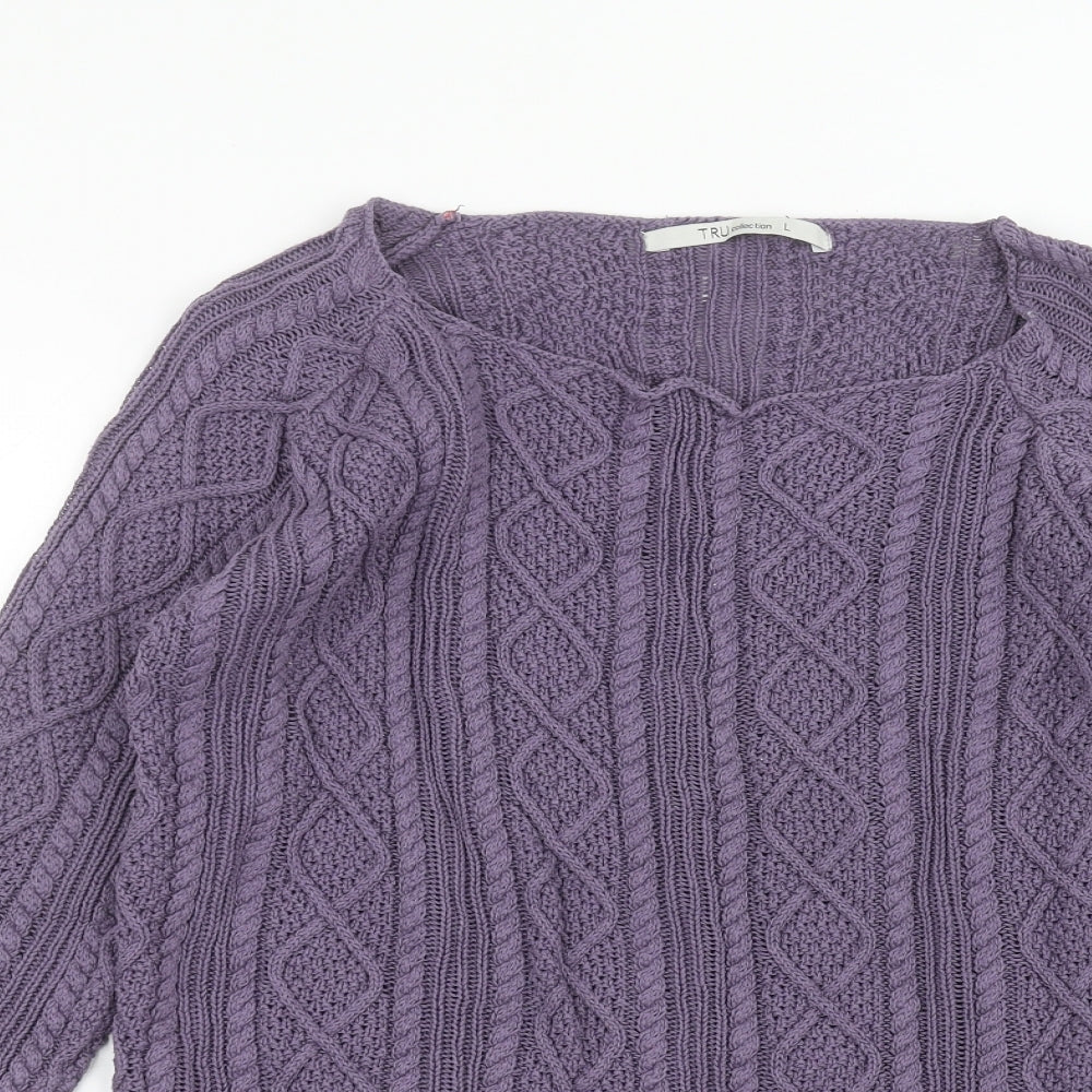 Tru Womens Purple   Pullover Jumper Size L