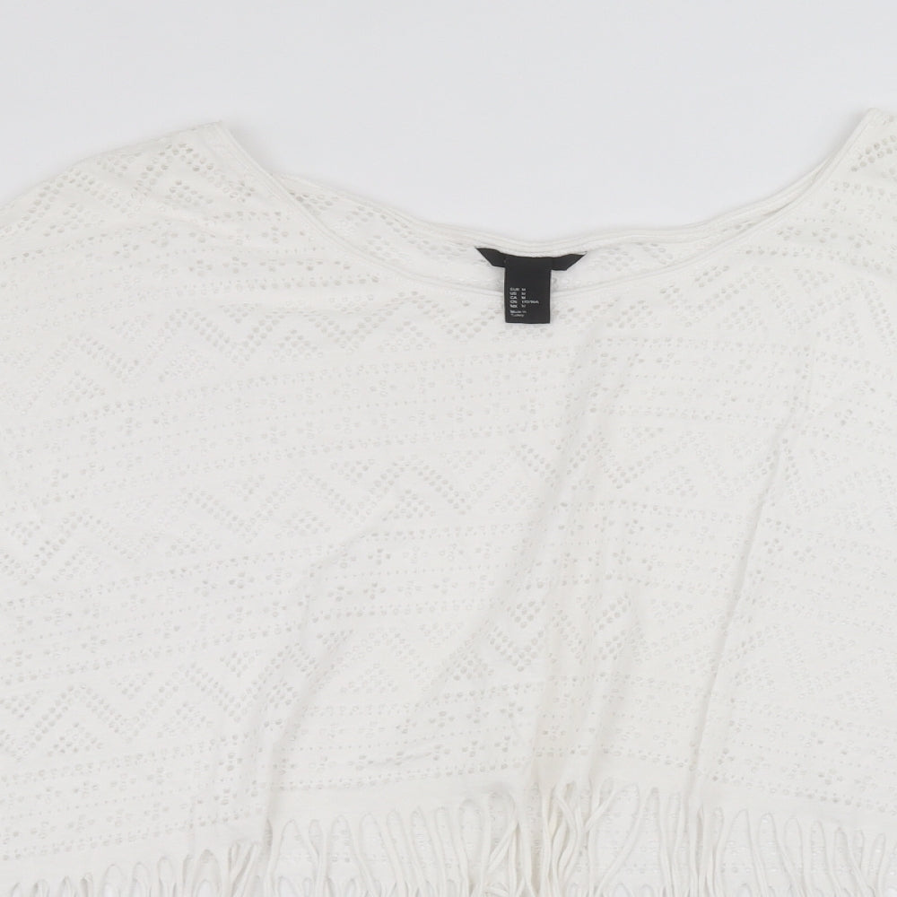 H&M Womens White   Basic T-Shirt Size M