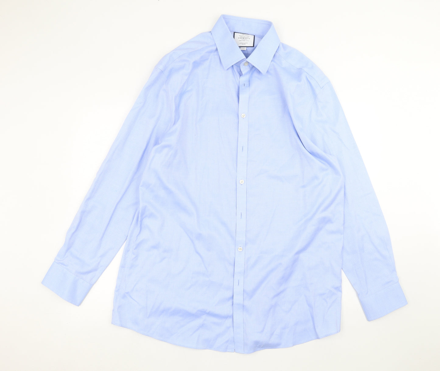 Charles Tyrwhitt Mens Blue    Dress Shirt Size 17.5