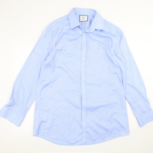Charles Tyrwhitt Mens Blue    Dress Shirt Size 17.5