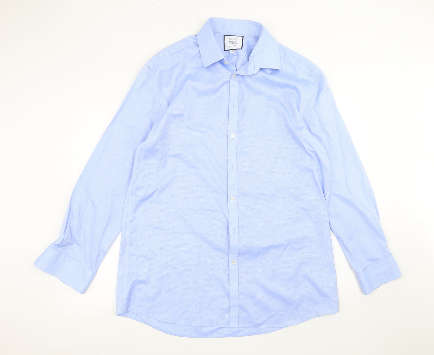 Charles Tyrwhitt Mens Blue    Dress Shirt Size 17.5