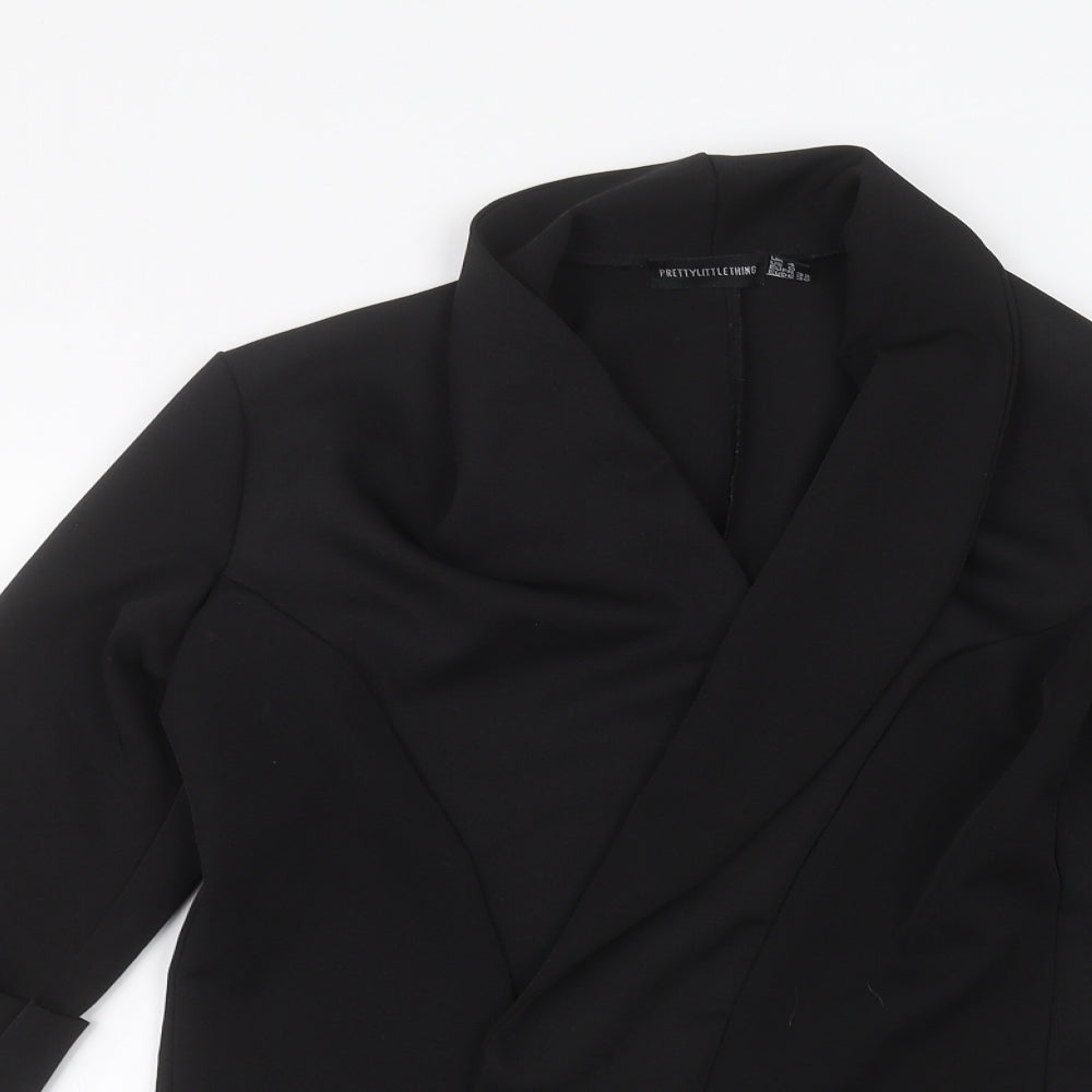 PRETTYLITTLETHING Womens Black   Cardigan Jumper Size 4