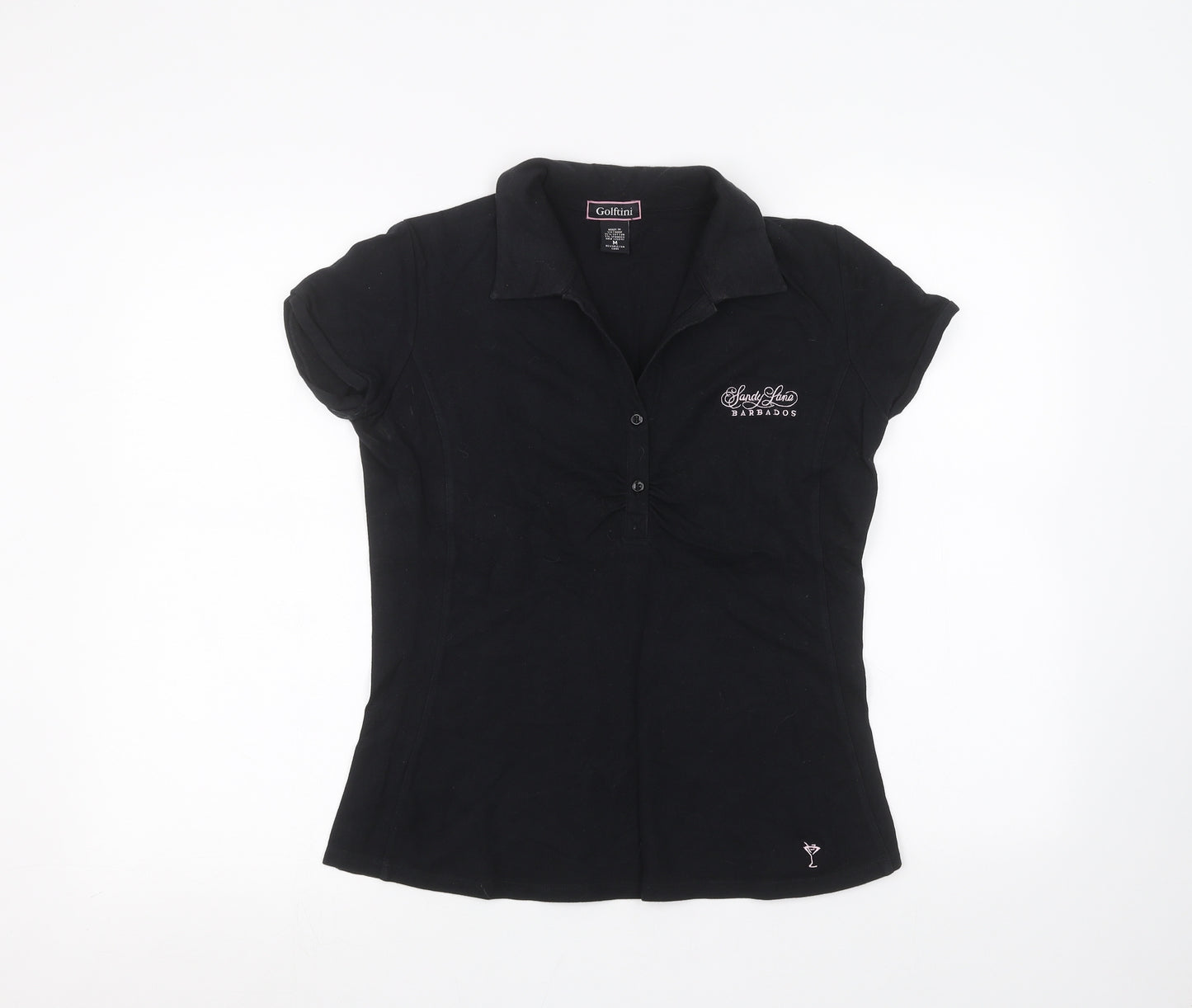 Golftini Womens Black   Basic Polo Size M