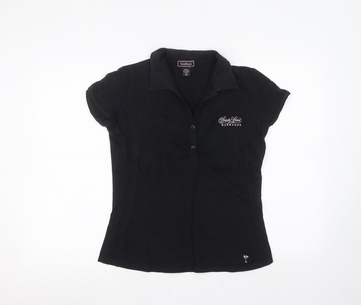Golftini Womens Black   Basic Polo Size M