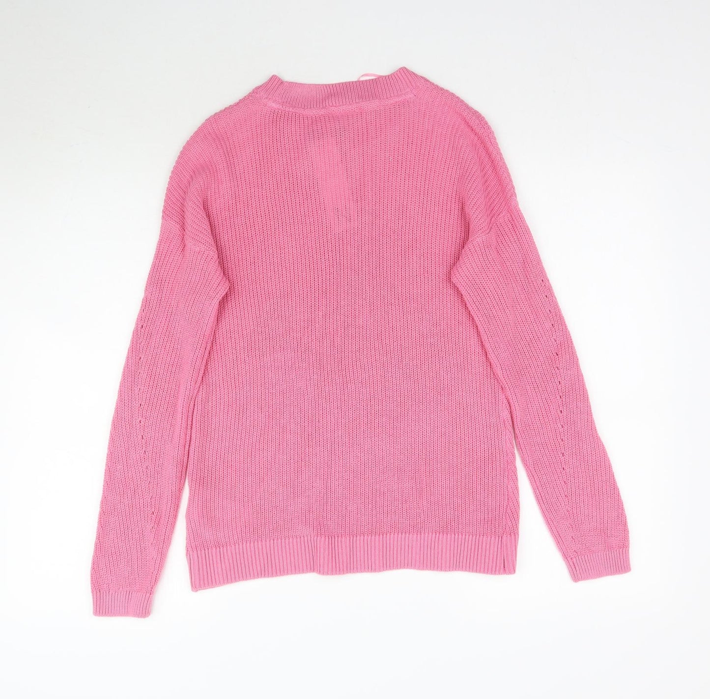 Noisy may Womens Pink  Knit Pullover Jumper Size M