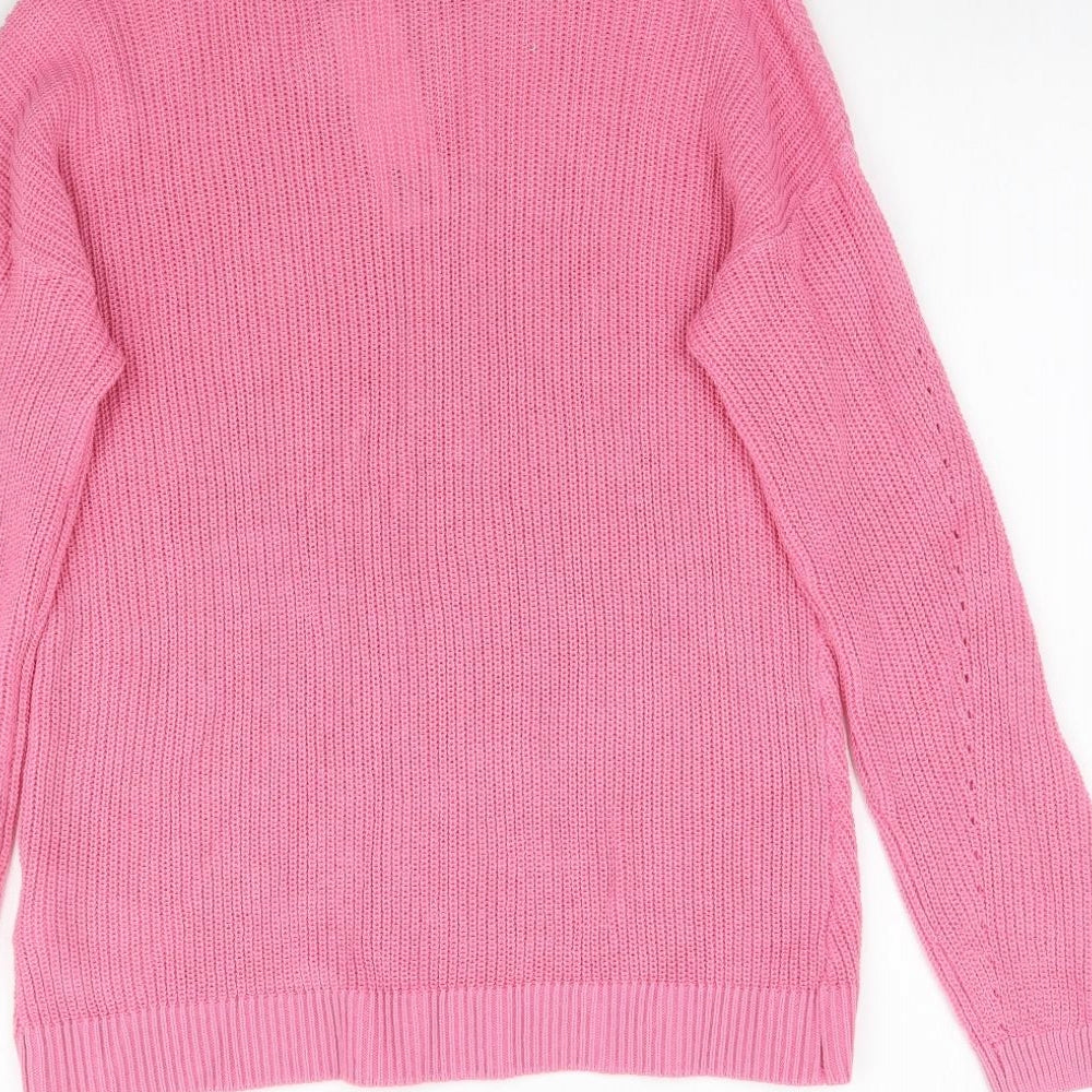 Noisy may Womens Pink  Knit Pullover Jumper Size M
