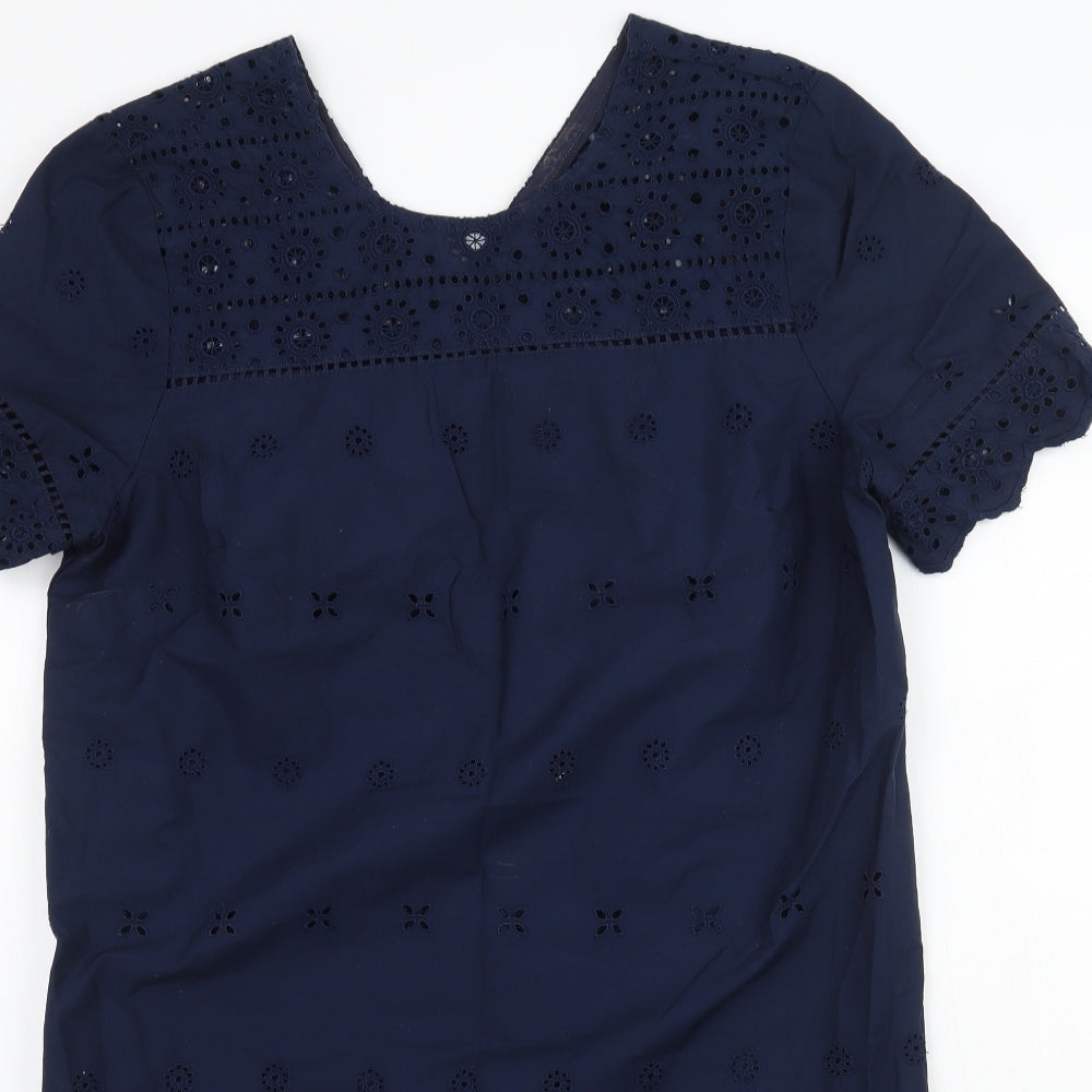 Marks and Spencer Womens Blue   Mini  Size 12  - Lace style detail