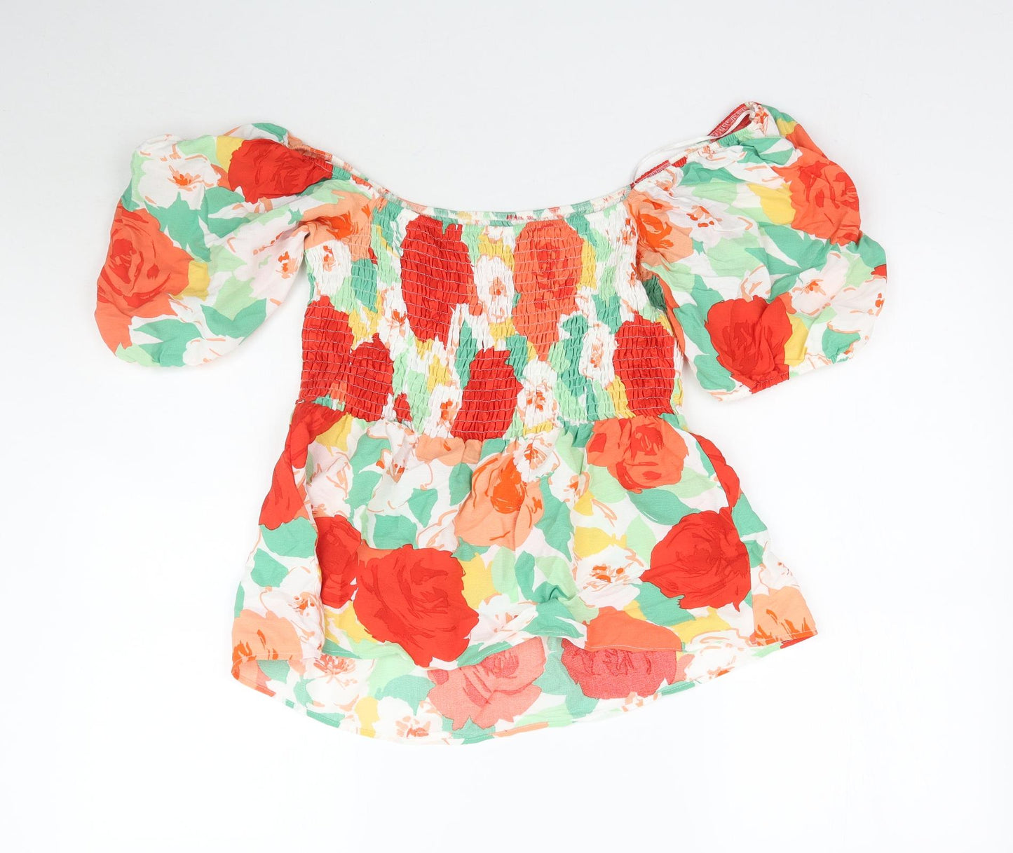 F&F Womens Multicoloured Floral  Basic Blouse Size 12