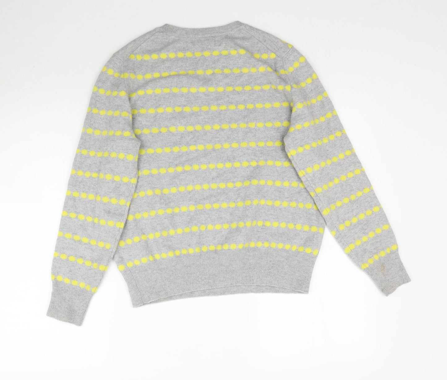 Marks and Spencer Womens Grey Striped Knit Pullover Jumper Size 14