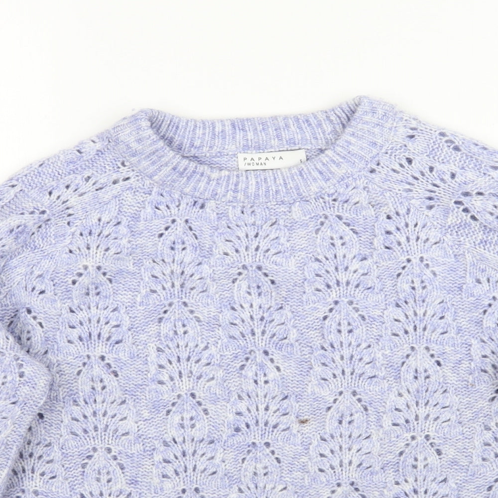 Matalan Womens Blue  Knit Pullover Jumper Size S