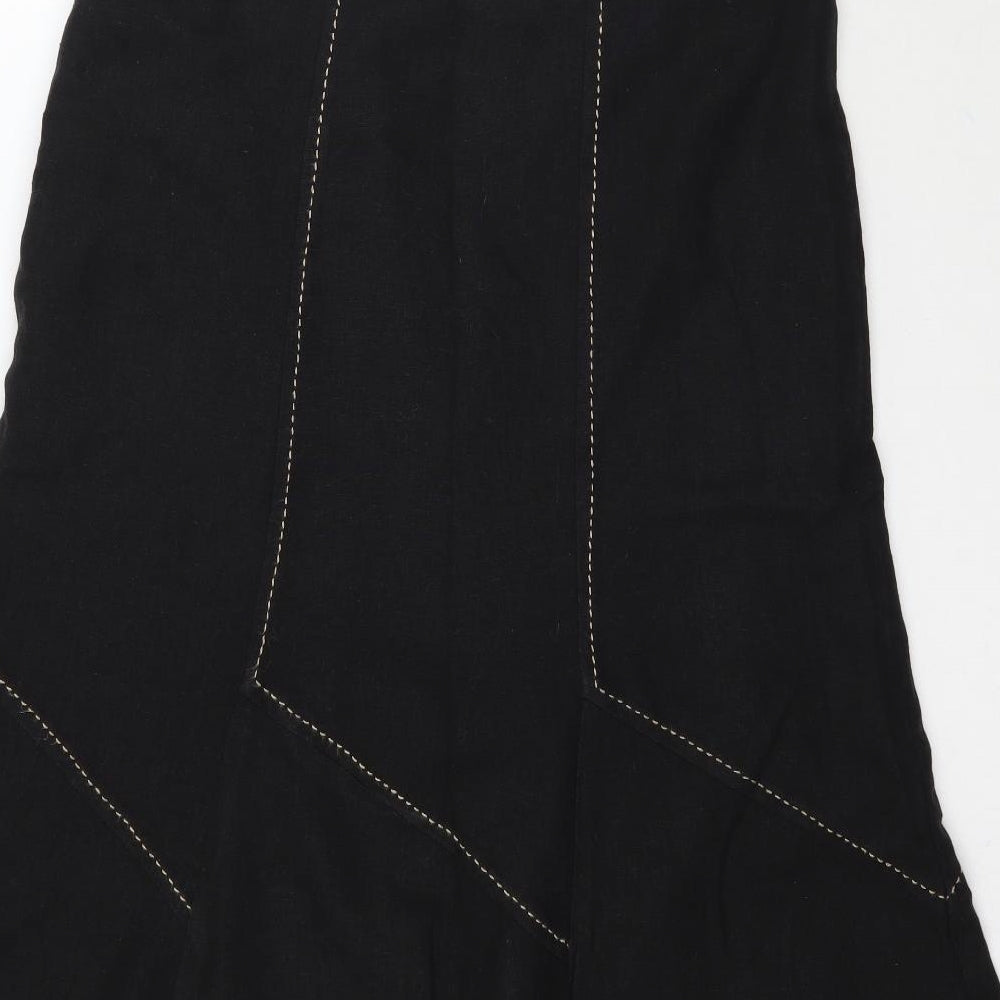 M&Co Womens Black   A-Line Skirt Size 14