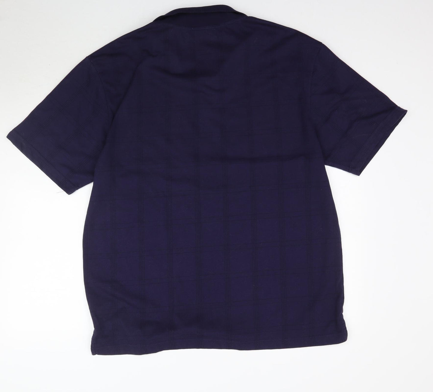 Dunlop Mens Blue Plaid   Polo Size 2XL