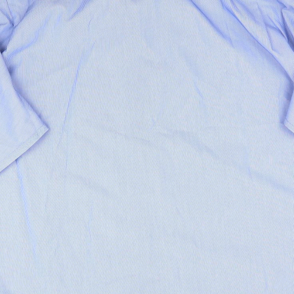 Ungaro Mens Blue    Dress Shirt Size 17.5