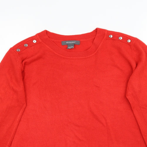 Primark Womens Red  Knit Pullover Jumper Size S