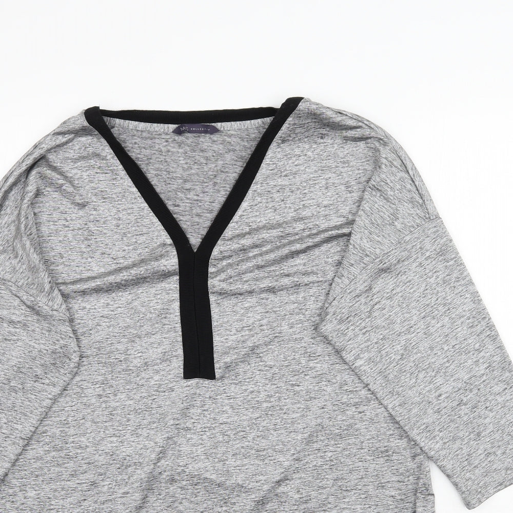 Marks and Spencer Womens Grey   Basic T-Shirt Size 16