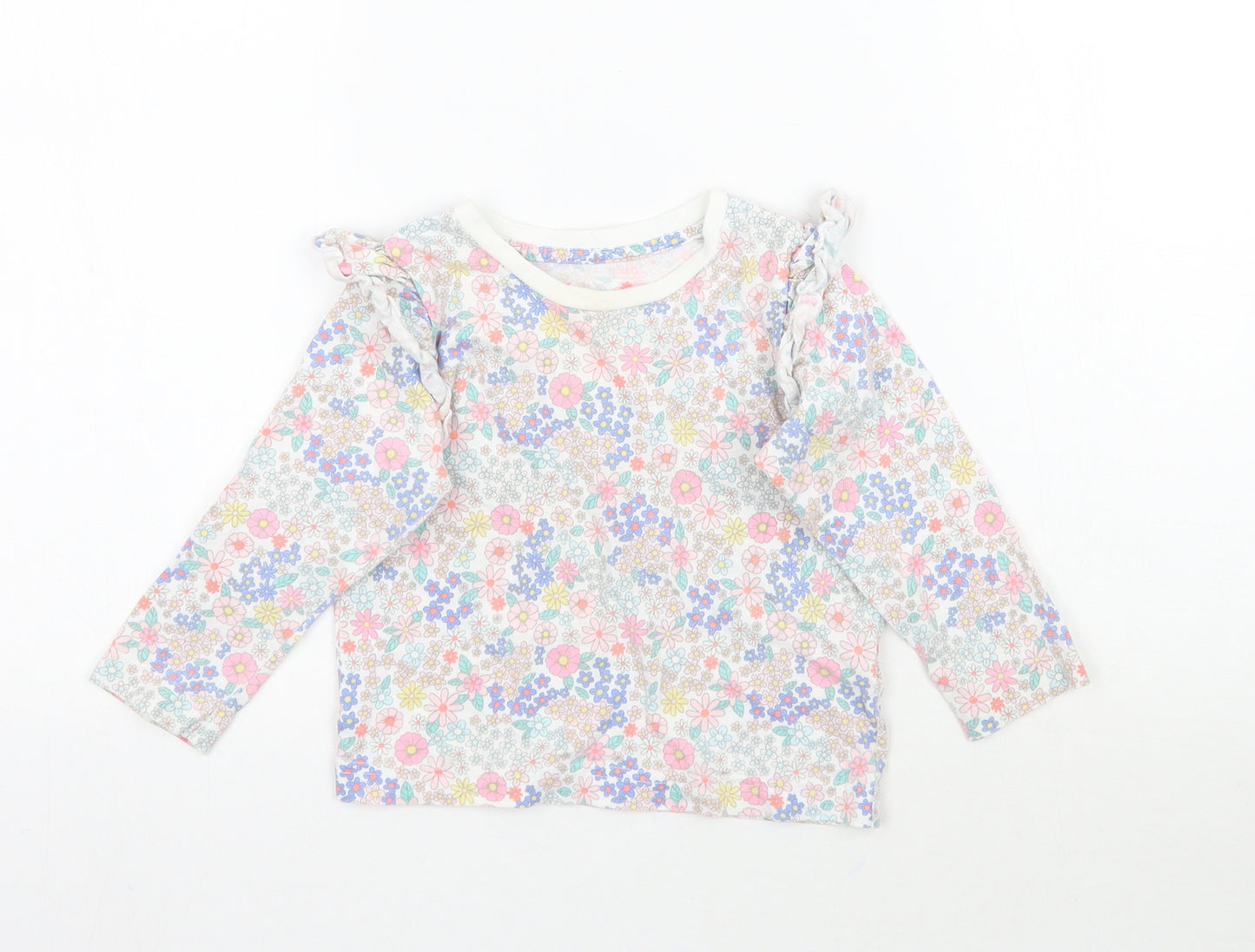 Matalan Girls Multicoloured Floral  Basic T-Shirt Size 12-18 Months