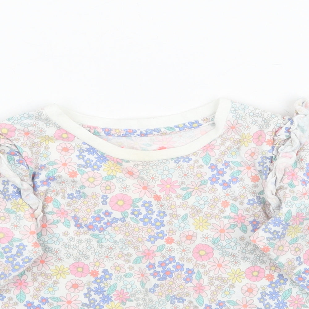 Matalan Girls Multicoloured Floral  Basic T-Shirt Size 12-18 Months