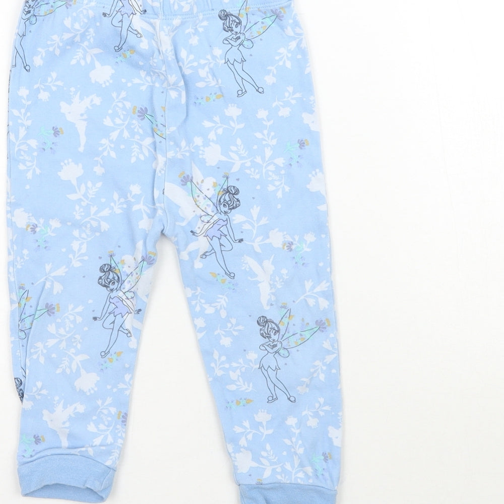George Girls Blue Solid   Pyjama Pants Size 18-24 Months  - Tinkerbell