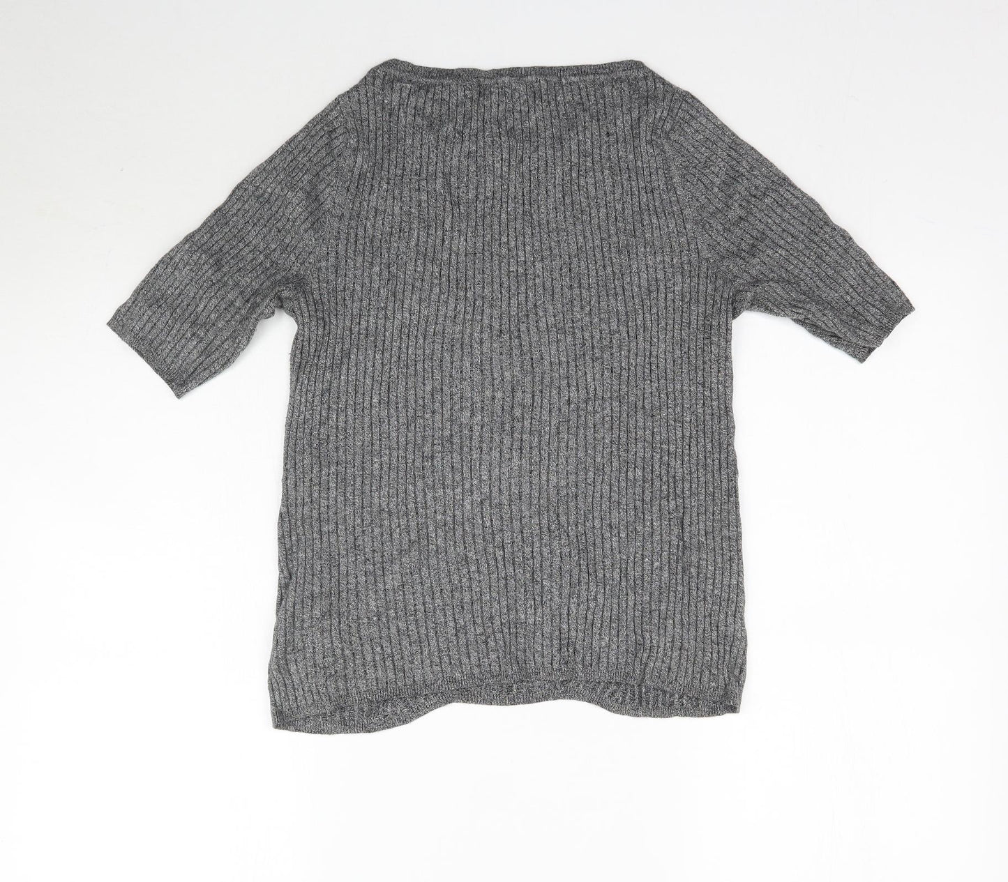 Marks and Spencer Womens Grey  Knit Basic T-Shirt Size 12