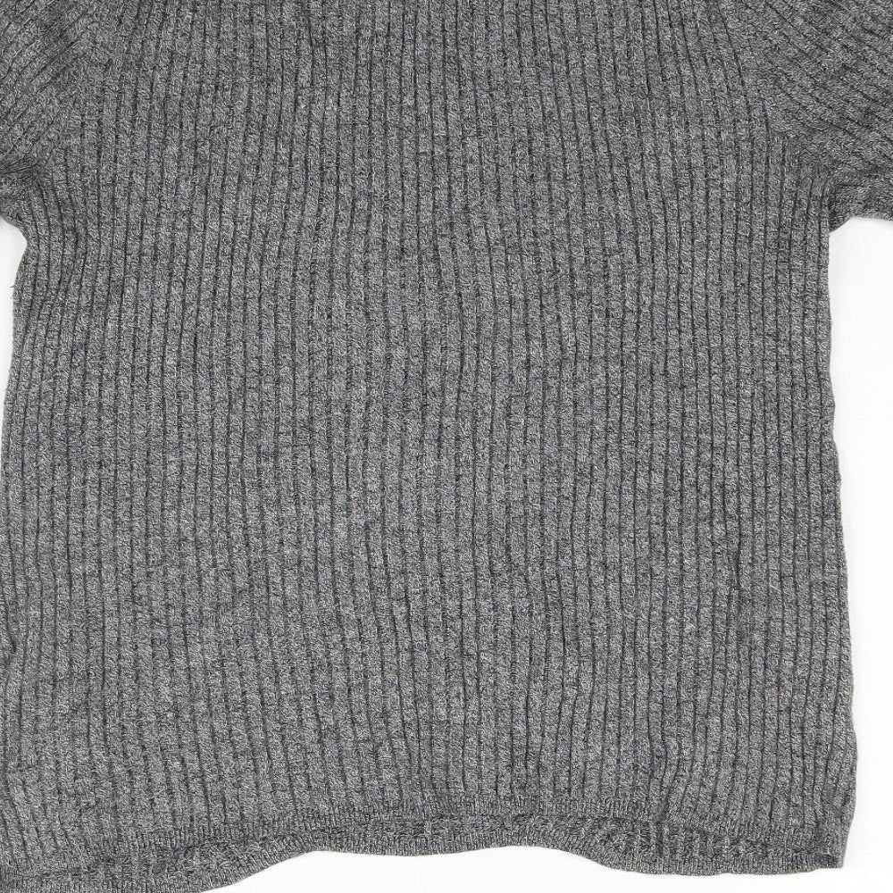 Marks and Spencer Womens Grey  Knit Basic T-Shirt Size 12