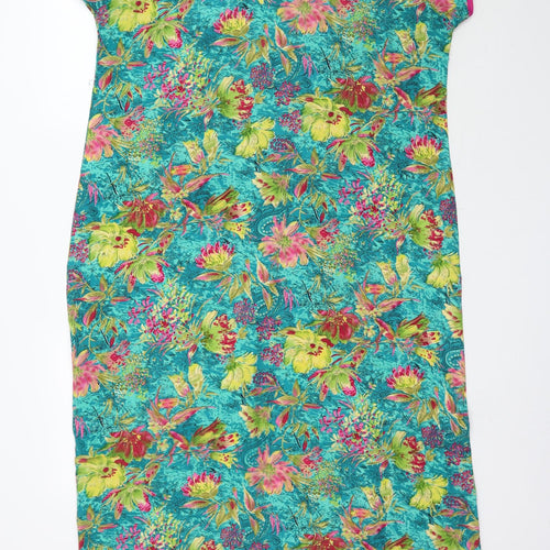 Joban Womens Green Floral   Dress Size L
