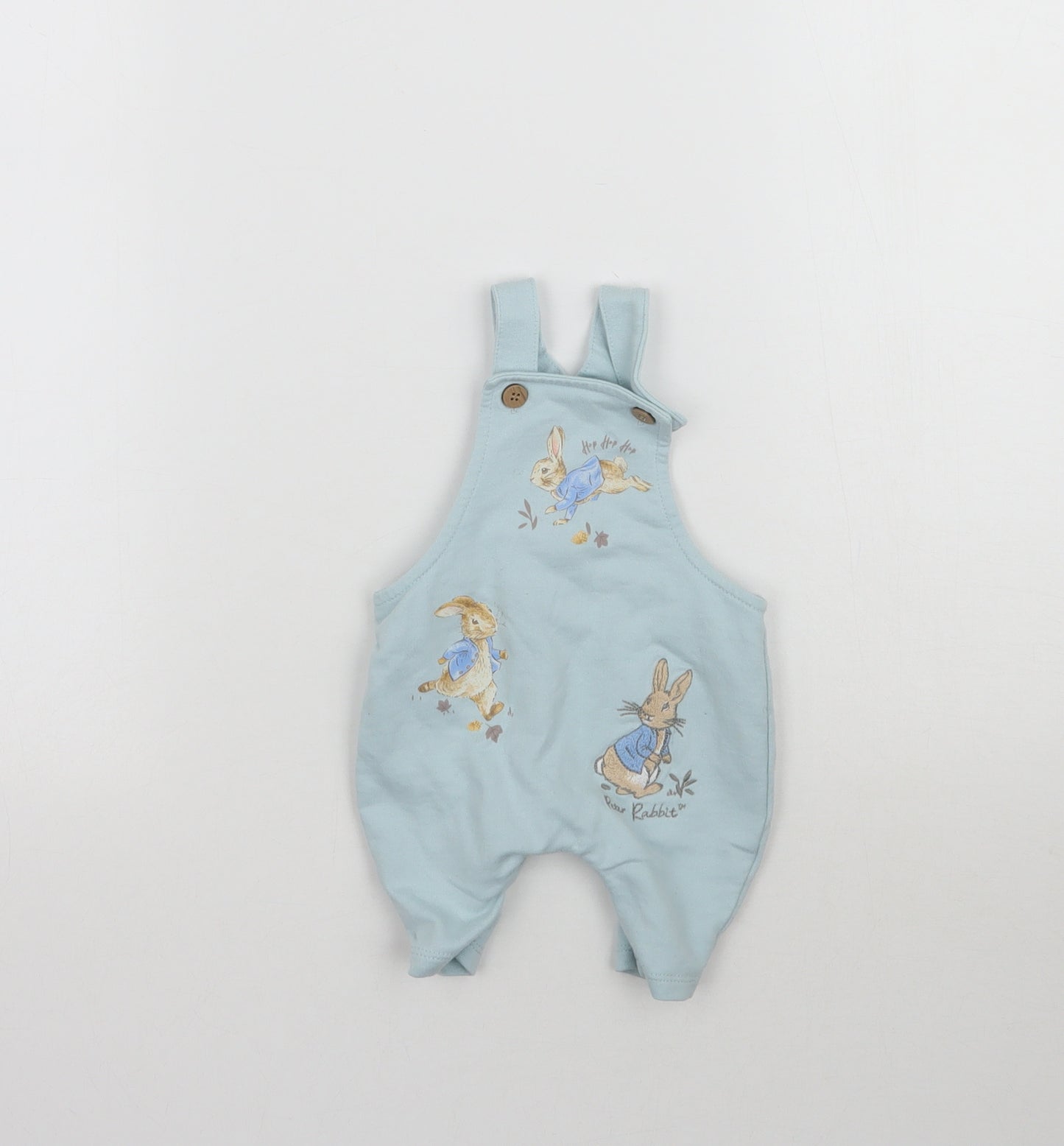 Peter Rabbit Baby Blue   Dungaree One-Piece Size Newborn