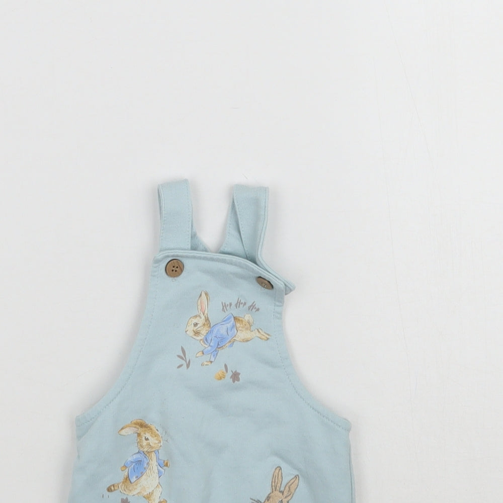 Peter Rabbit Baby Blue   Dungaree One-Piece Size Newborn