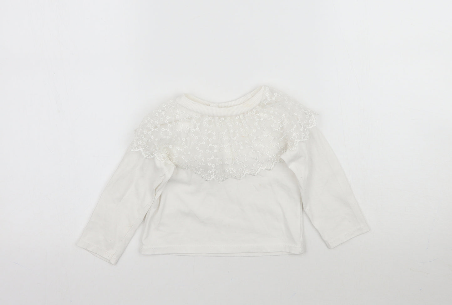 Com-ix Girls White   Basic T-Shirt Size 3 Years