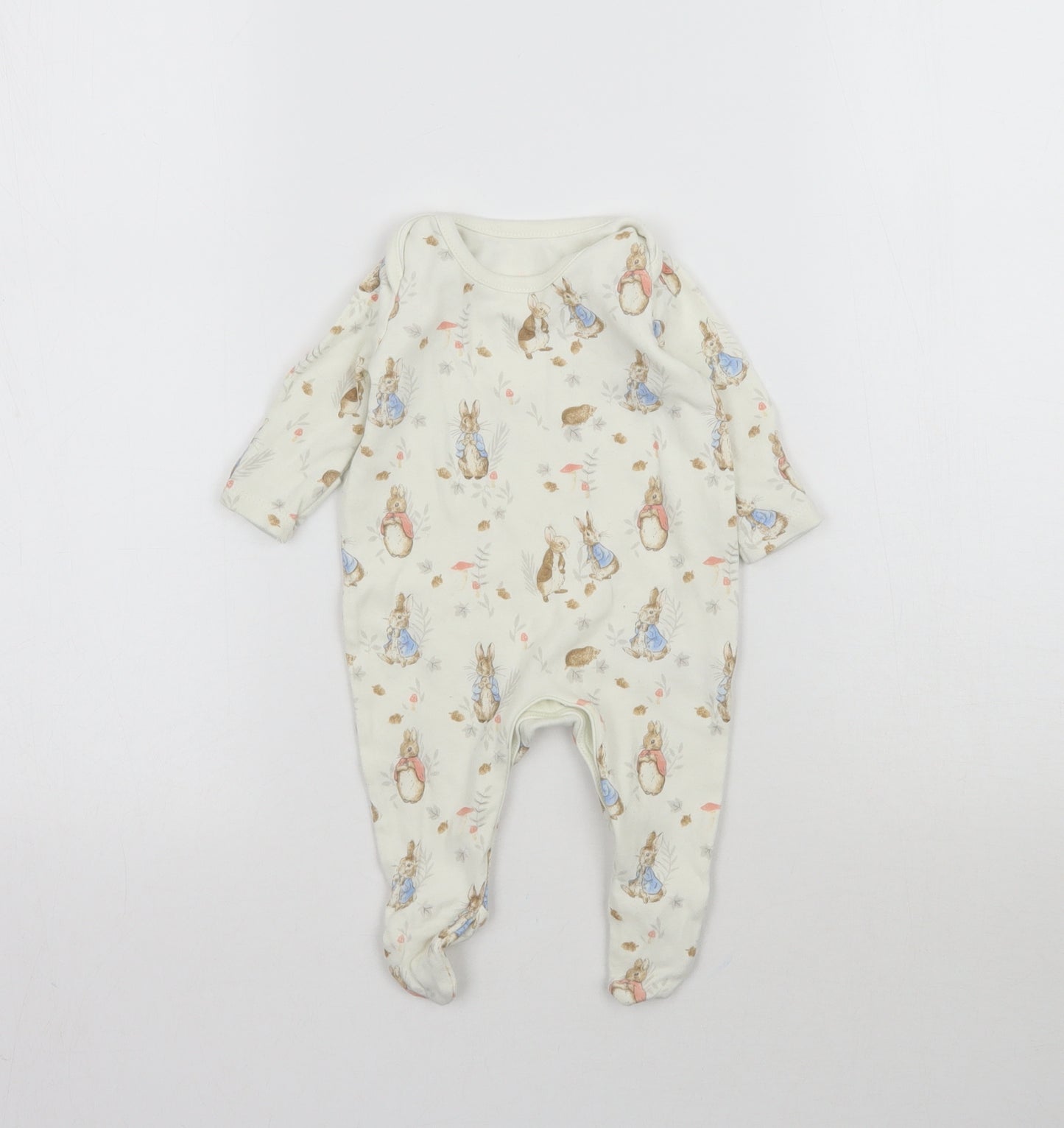 Peter Rabbit Baby Beige   Babygrow One-Piece Size Newborn