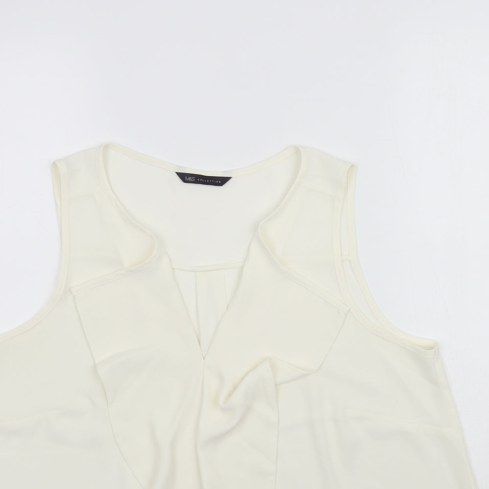 Marks and Spencer Womens Ivory   Basic Blouse Size 12