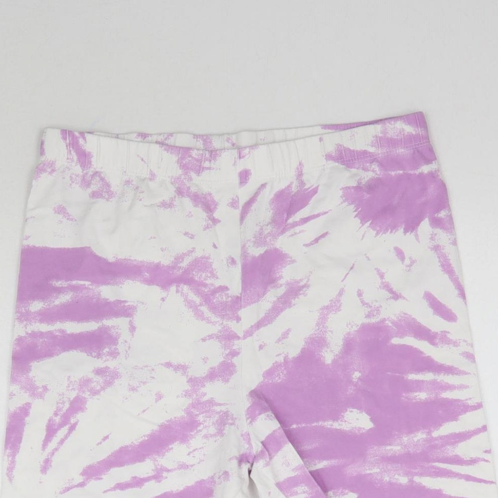 Matalan Girls Purple   Biker Shorts Size 16 Years - Tie Dye