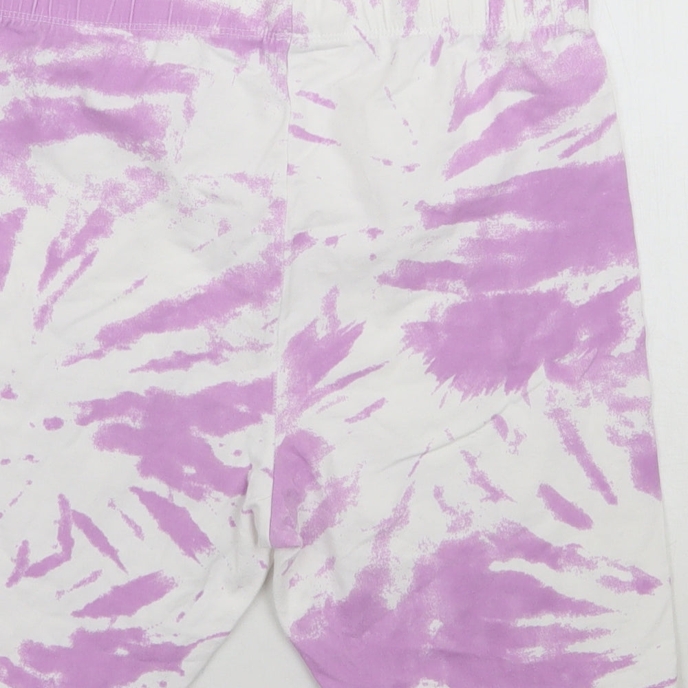Matalan Girls Purple   Biker Shorts Size 16 Years - Tie Dye