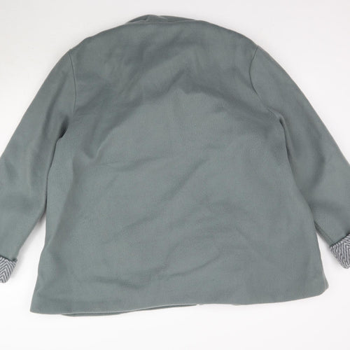 Anne De Lancay Womens Green   Overcoat Coat Size XL