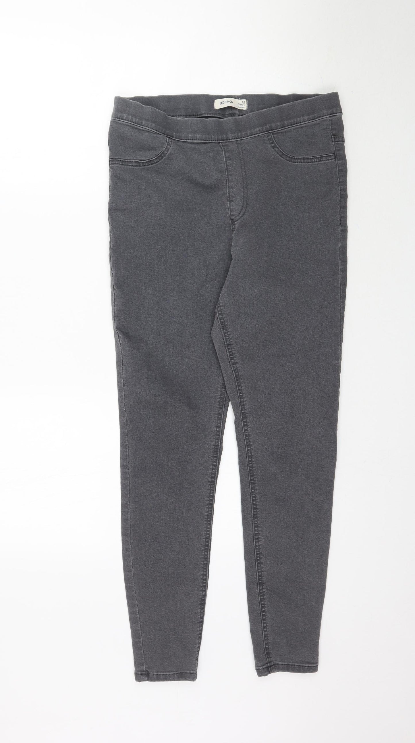 Marks and Spencer Womens Grey  Denim Jegging Jeans Size 12 L27 in