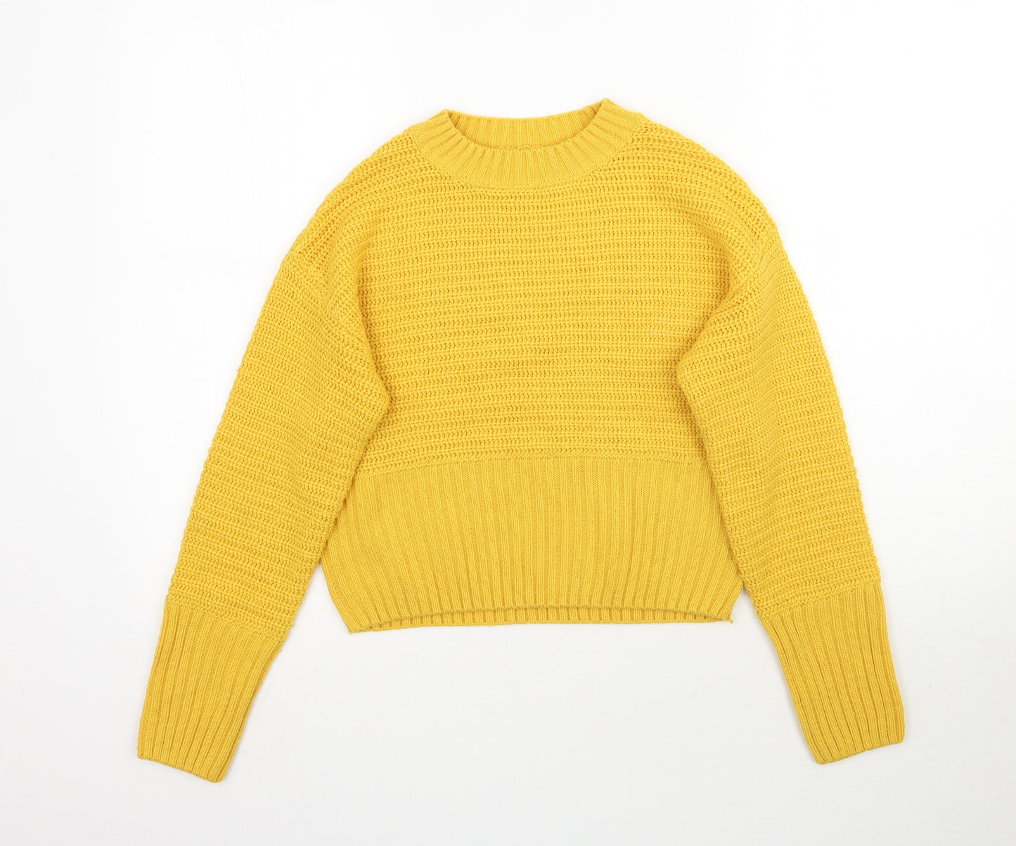 New Look Girls Yellow  Knit Pullover Jumper Size 12-13 Years