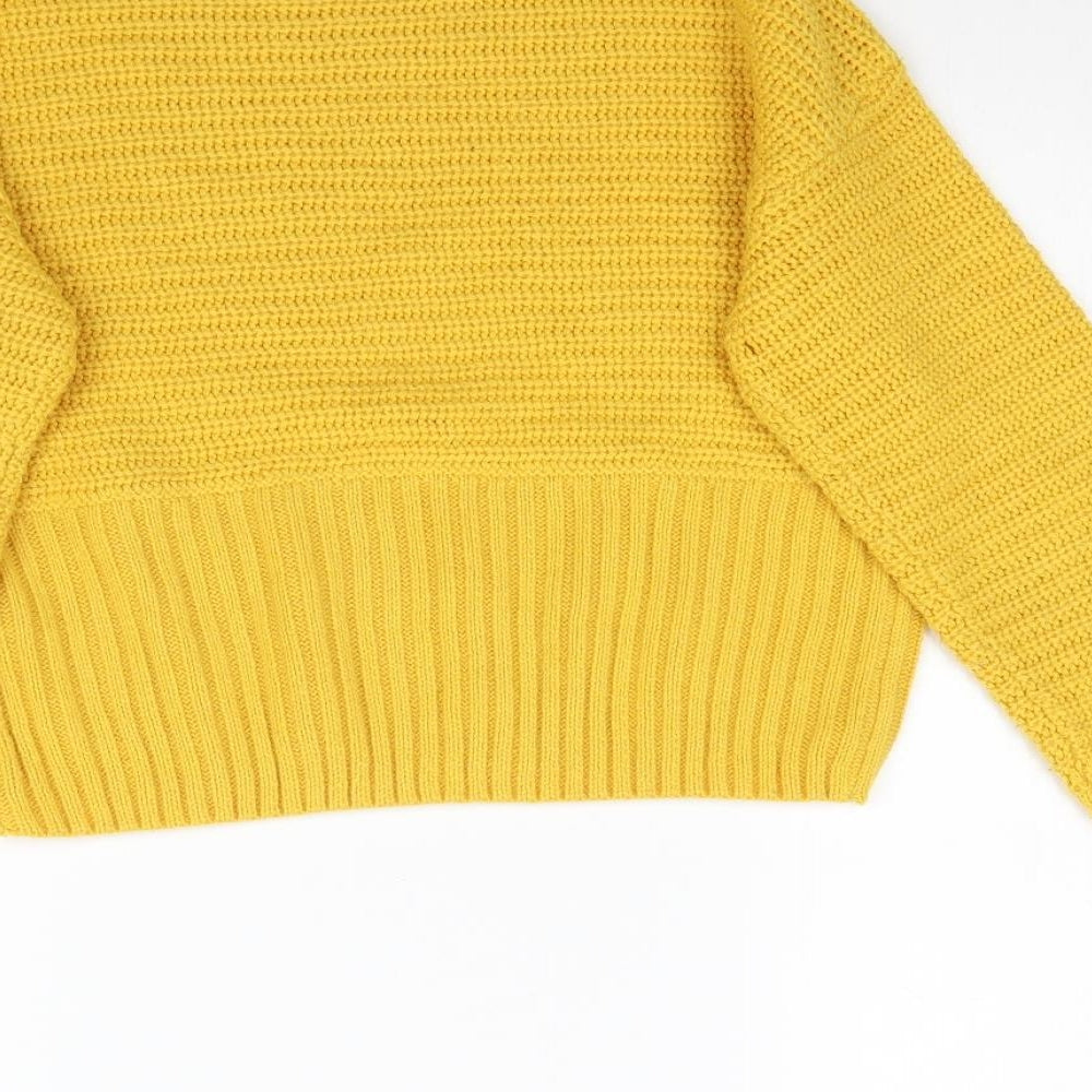 New Look Girls Yellow  Knit Pullover Jumper Size 12-13 Years
