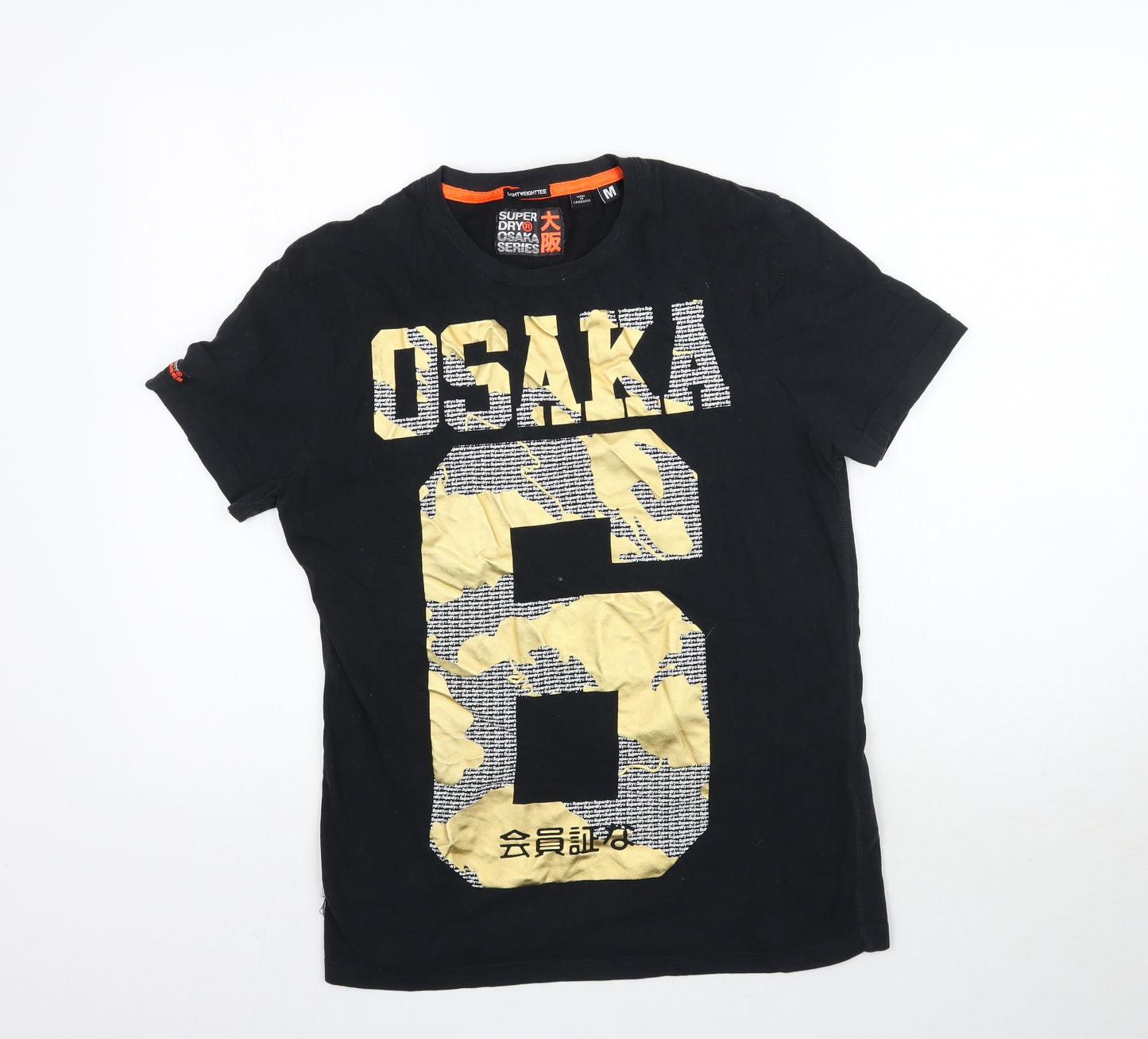 Superdry Mens Black    T-Shirt Size M  - Osaka 6