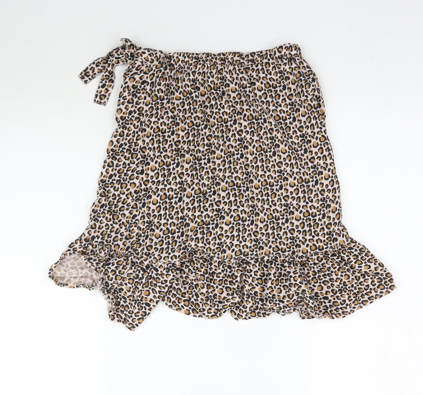 NEXT Girls Multicoloured Animal Print  Wrap Skirt Size 7 Years - Leopard Print