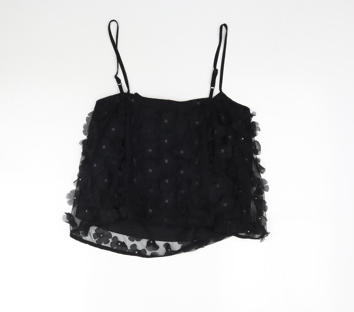 Pink Soda Womens Black   Camisole Blouse Size 8