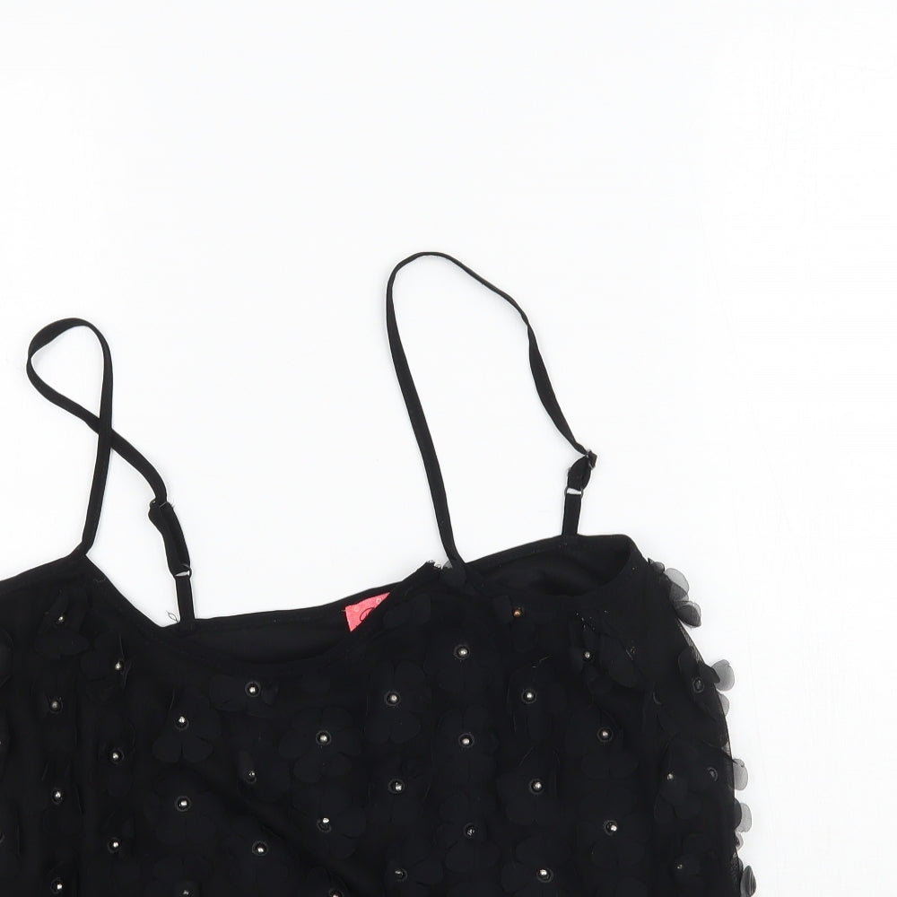 Pink Soda Womens Black   Camisole Blouse Size 8