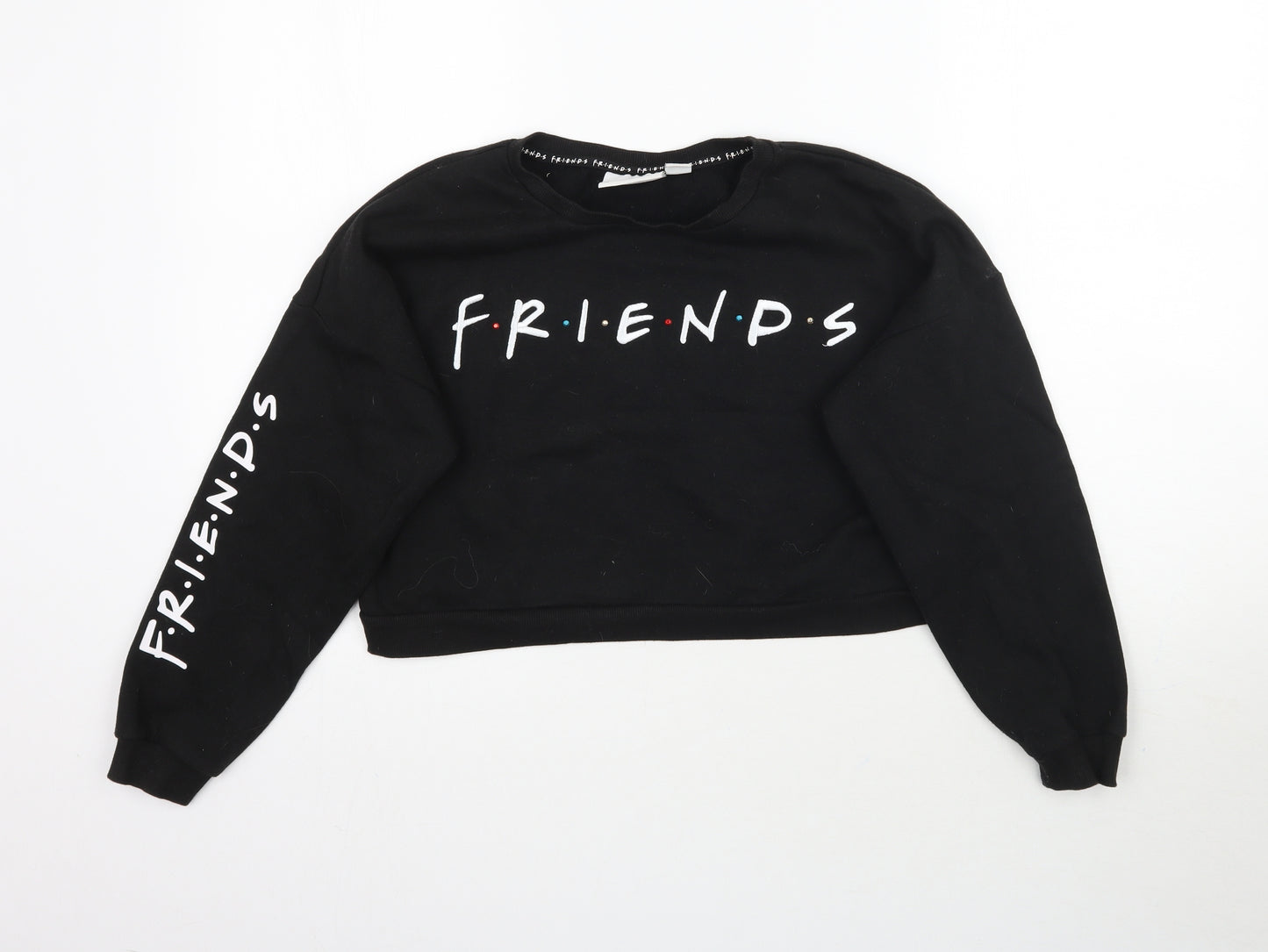 Primark Girls Black   Cape Sweatshirt Size 10-11 Years  - Friends