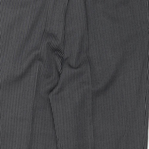 Preworn Womens Grey Striped  Trousers  Size L L23 in