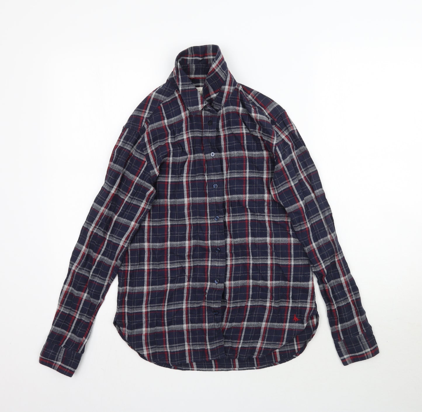 Jack Wills Womens Blue Plaid  Basic Button-Up Size 6