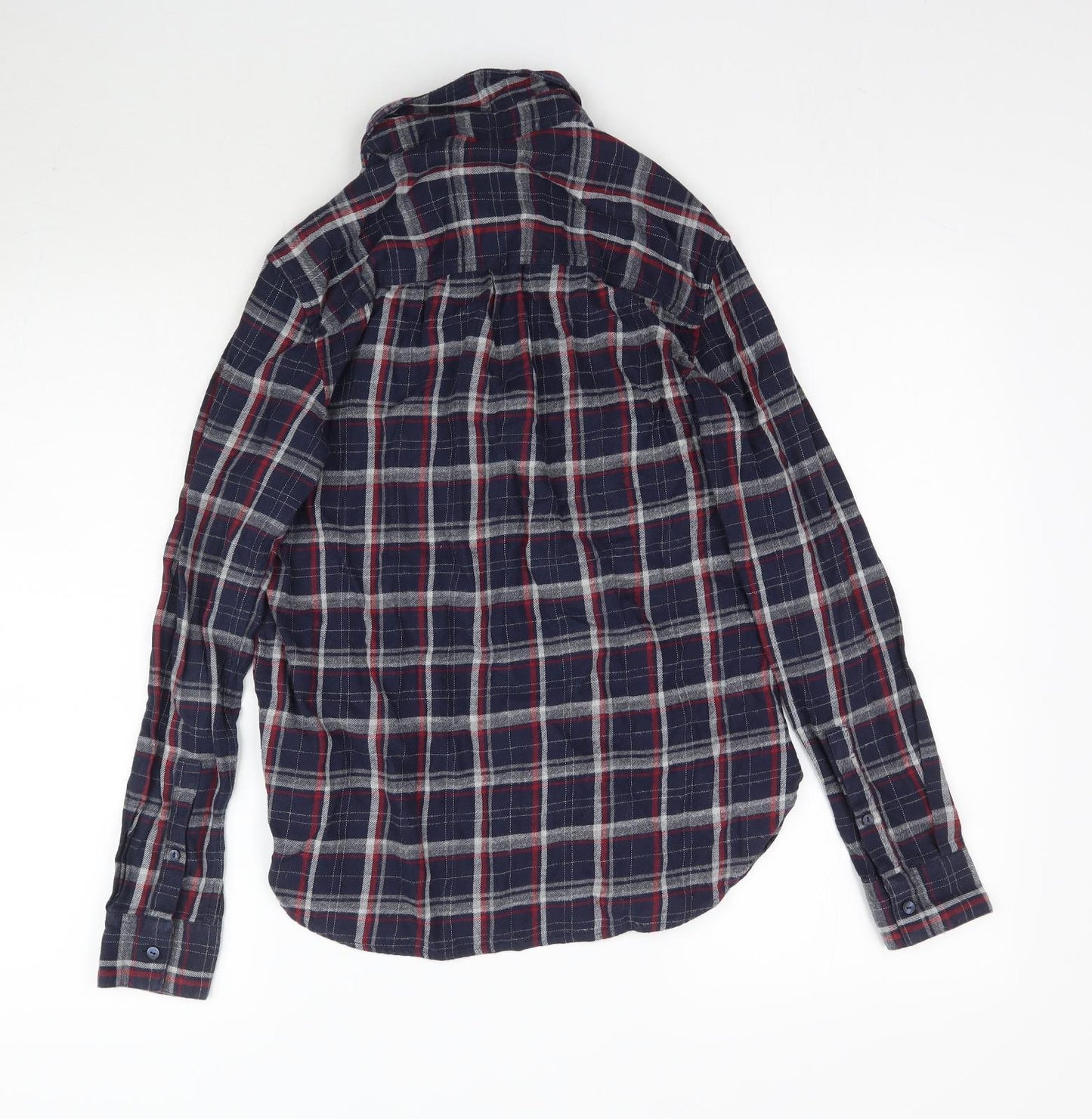 Jack Wills Womens Blue Plaid  Basic Button-Up Size 6